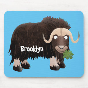 Tapis De Souris Funny musk ox cartoon illustration