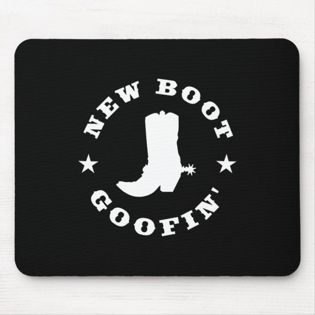 Tapis De Souris Funny New Boot Goofin Cowboy Boot Meme Quote Long  (Devant)