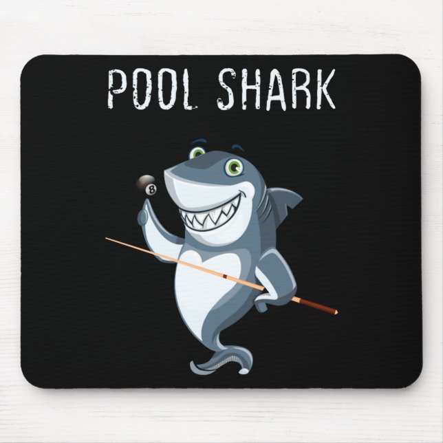Tapis De Souris Funny Ol Shark Ol Players Billiard  (Devant)