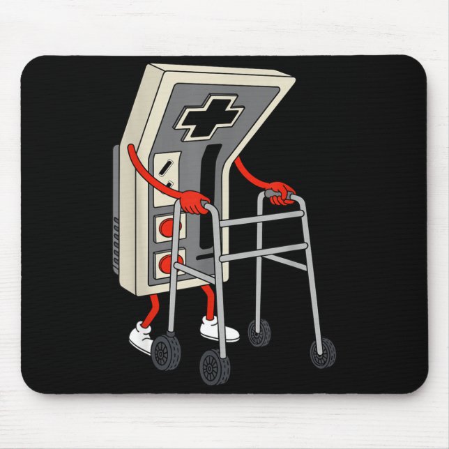 Tapis De Souris Funny Old Gamer Gaming Retro 80s 90s Video Game Ol (Devant)