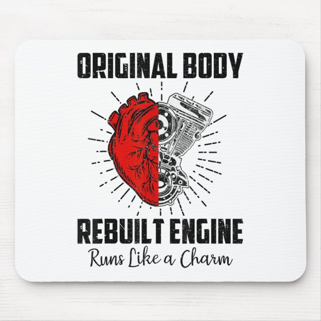 Tapis De Souris Funny Open Heart Chirurgie Récupération Survivant  (Devant)