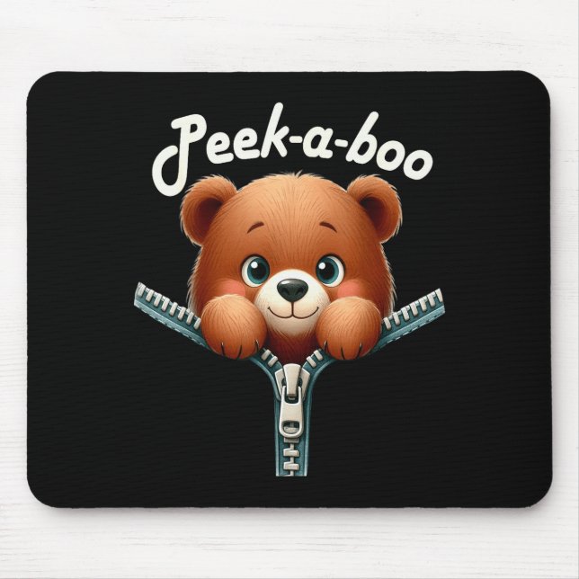 Tapis De Souris Funny - Peek-a-boo - Bear  (Devant)