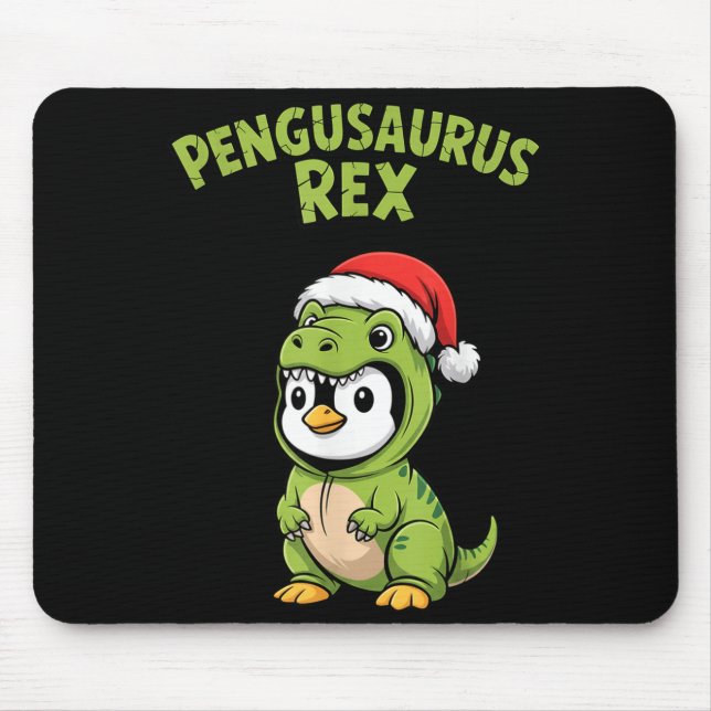 Tapis De Souris Funny Penguin T-rex Costume Christmas Kids Boys  (Devant)