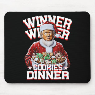 Tapis De Souris Funny Père Noël Trump Gagnante de Noël Cookies