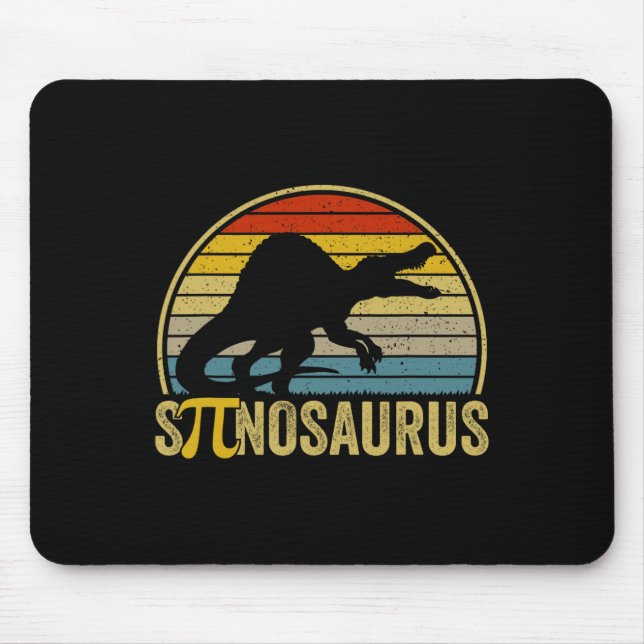 Tapis De Souris Funny Pi Day Pun - Spinosaurus Dinosaur Math Teach (Devant)