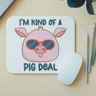 Tapis De Souris Funny Pig Pun