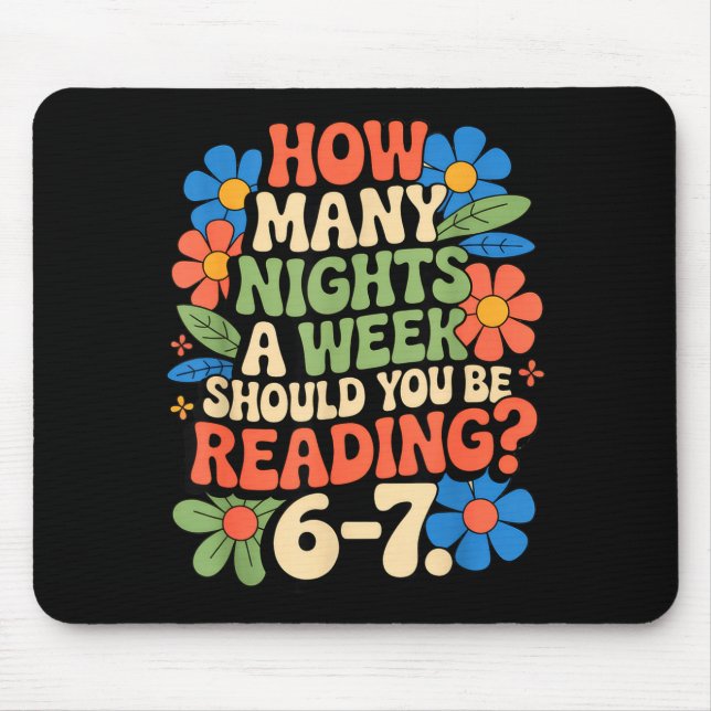 Tapis De Souris Funny Reading Book Teacher 67 Six Seven Meme  (Devant)