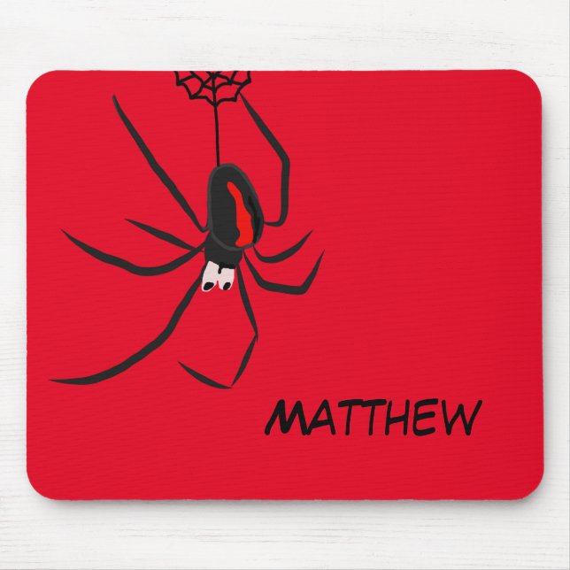 Tapis De Souris Funny Red Back Spider Spider Nom personnel (Devant)