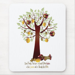 Tapis De Souris Funny Rotten Apple Family Tree