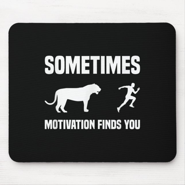 Tapis De Souris Funny Running Chemise Sport Runner Tiger Motivatio (Devant)