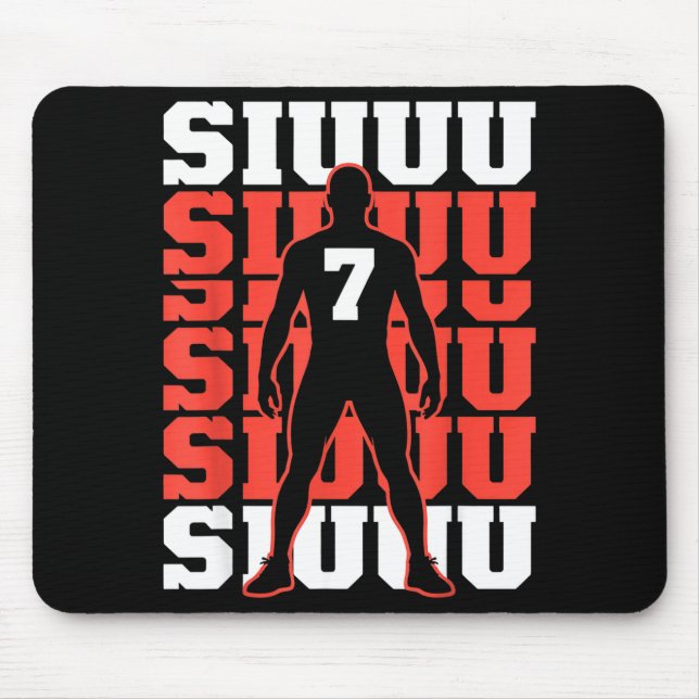 Tapis De Souris Funny s Soccer Fan Lovers Siuuuu Soccer Player (Devant)