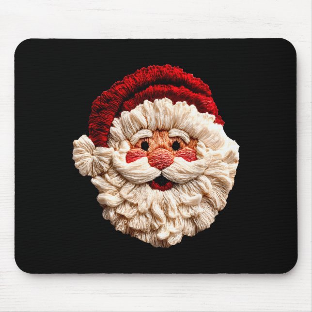 Tapis De Souris Funny Santa Claus Crochet Christmas Xmas Pajamas H (Devant)
