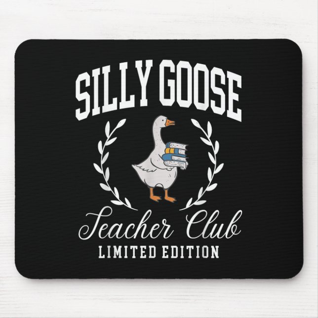 Tapis De Souris Funny Silly Goose Teacher Club Appréciation de l'e (Devant)