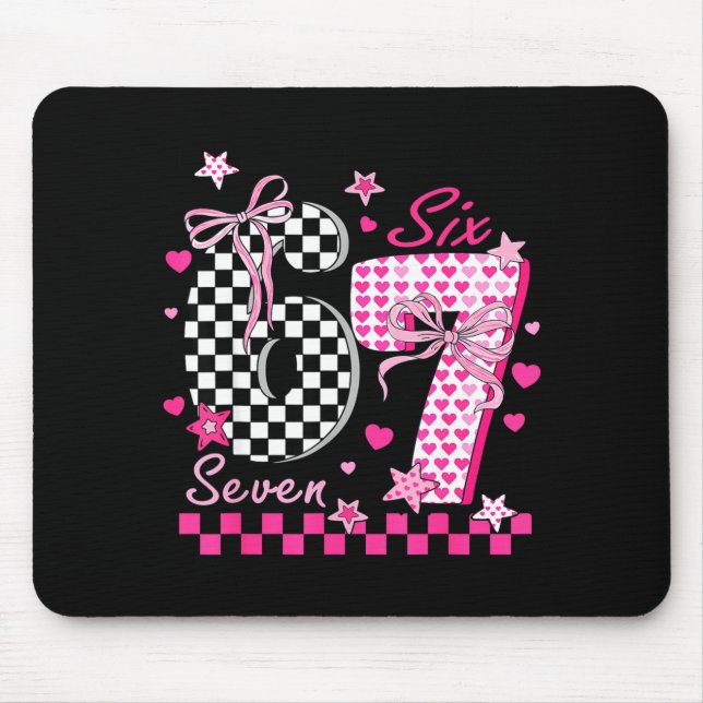Tapis De Souris Funny Six Seven Coquette 6 7 Meme Men Women Valent (Devant)