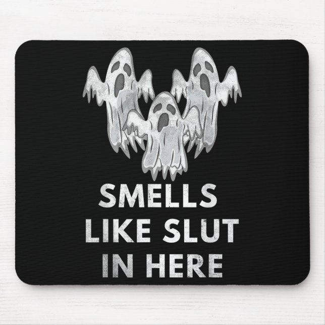 Tapis De Souris Funny Soky Halloween Offensive Adult Humor Ghost C (Devant)
