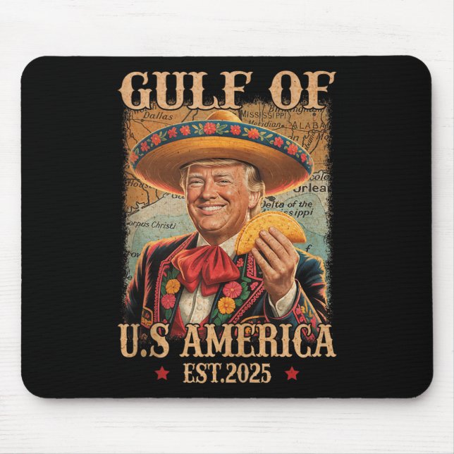 Tapis De Souris Funny Trump Chemise Amériques Golfe Est 2025 Trump (Devant)