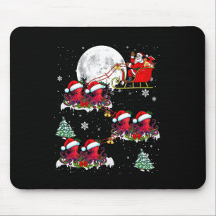 Tapis De Souris Funny Xmas Éclairage Arbre Père Noël équitation Oc