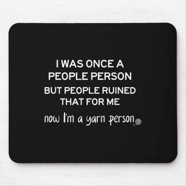 Tapis De Souris Funny Yarn Person Knitting Crochet Humor Gift For  (Devant)