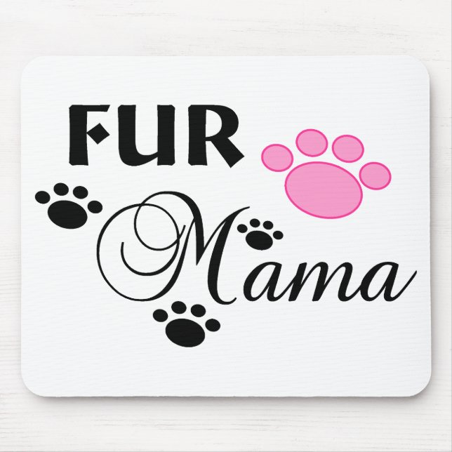 Tapis De Souris Fur Mama Avec Paw Paw Pouse Pink (Devant)