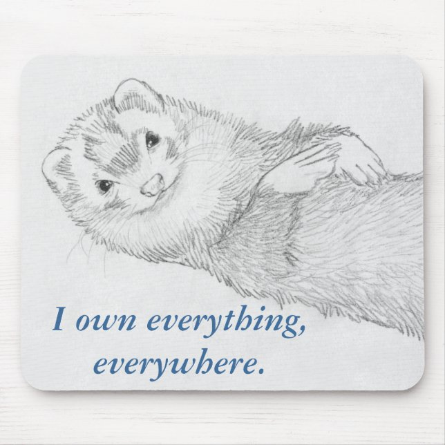 Tapis De Souris Furet Mousepad - Pandore possède (Devant)