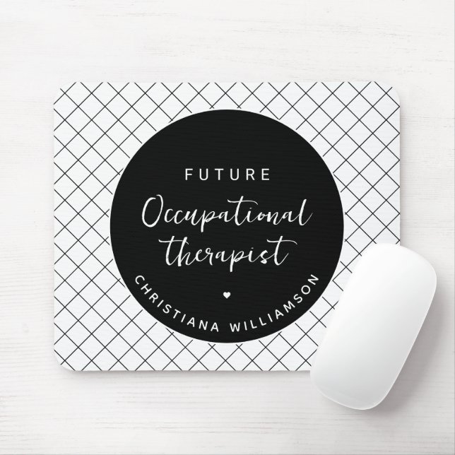 Tapis De Souris Futur Personnalisé OT ergothérapeute Élégant (Avec souris)