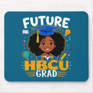 Tapis De Souris Futurs enfants diplômés hbcu fille noire afro hist