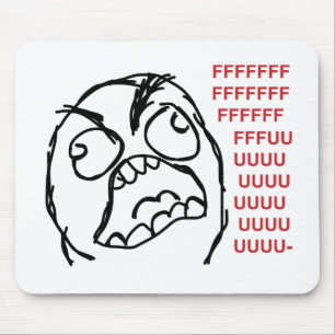 Tapis De Souris Fuuuu de fuuu de type de rage