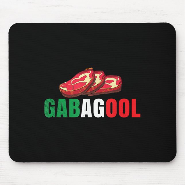 Tapis De Souris Gabagool Cacola Meat New Jersey Italian Pride Gift (Devant)