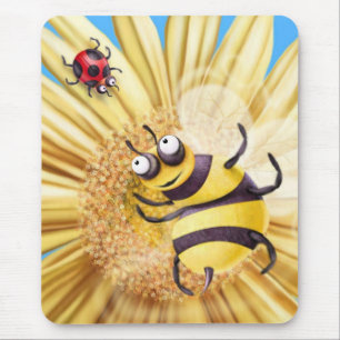TAPIS DE SOURIS GAFFEZ L'ABEILLE AIMANT LA DAME BIRD