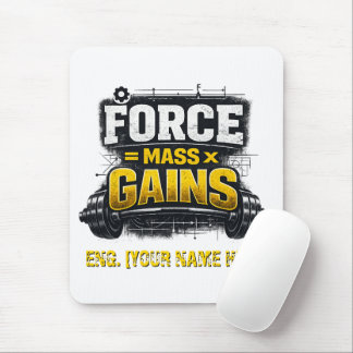 Tapis De Souris Gains d'ingénierie : Physique Force Personnalisée 