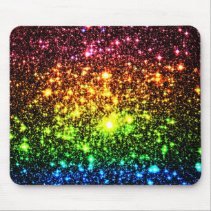 Tapis De Souris Galaxie arc-en-ciel