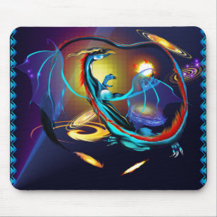 Tapis De Souris Galaxie bleue Dragon_Mousepad