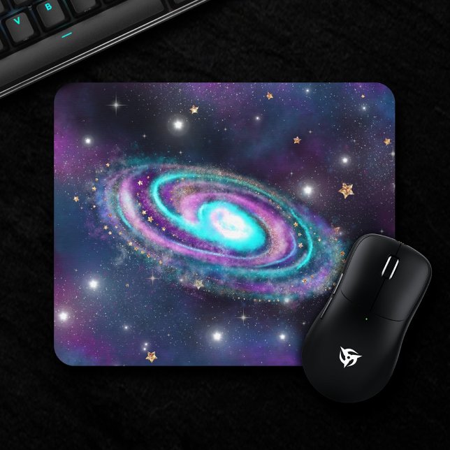 Tapis De Souris Galaxie de la Voie Lactée | Bleu cosmique Violet r (Créateur téléchargé)
