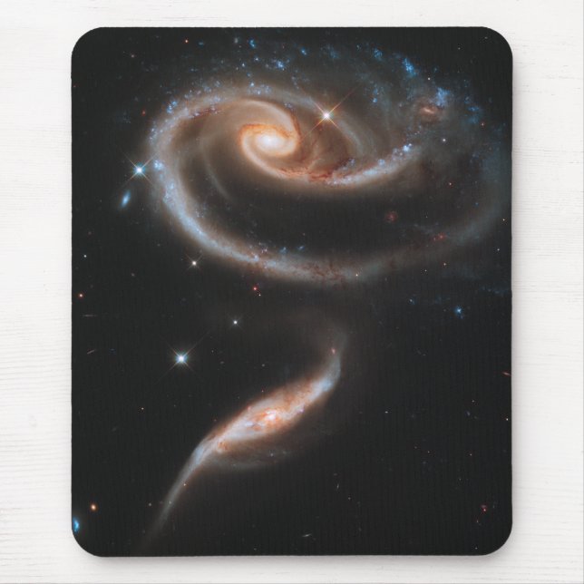 Tapis De Souris Galaxies spirales roses (Devant)