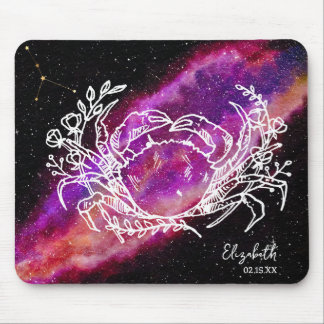Tapis De Souris Galaxy Cancer Constellation Nom Zodiac Signal