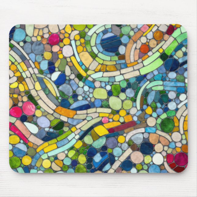 Tapis De Souris Galets colorés Art Mosaïque (Devant)