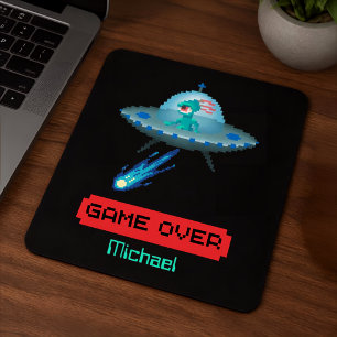 Tapis De Souris 'Game Over' Extraterrestre Volant UFO Vaisseau Spa