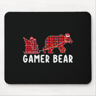Tapis De Souris Gamer Bear Sleigh Noël Famille Correspondances Xma