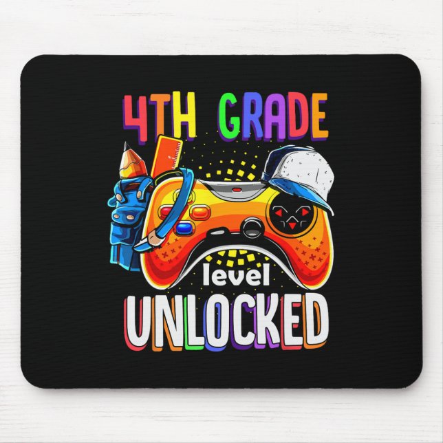 Tapis De Souris Gamer Ck To School Gamepad 4th Fourth Grade Level  (Devant)