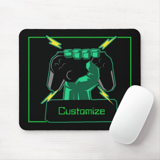 Tapis De Souris Gamer de puissance personnalisé (Avec souris)