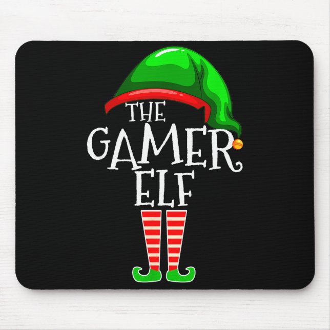 Tapis De Souris Gamer Elf Family Matching Group Christmas Video Ga (Devant)