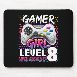 Tapis De Souris Gamer Girl Level 8 Video Game 8th Birthda