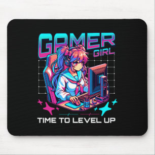 Tapis De Souris Gamer Girl Temps Pour Augmenter Le Jeu Vidéo Jeu F