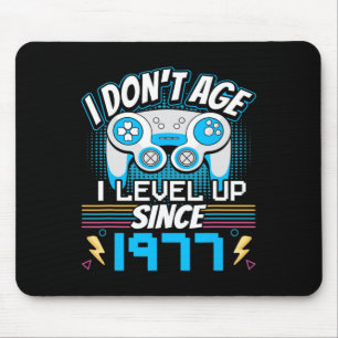 Tapis De Souris Gamer I Don't Age I Level Up depuis 1977 Jeu Bir