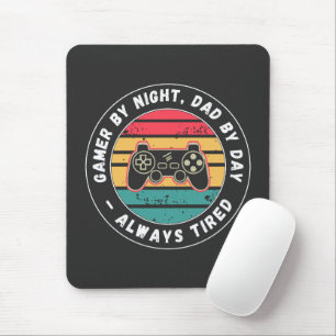 Tapis De Souris Gamer par Night Papa par Jour Fatigué Drôle Papa C