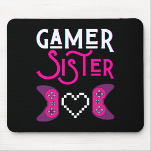 Tapis De Souris Gamer Sister Joue Vidéo Jeu Funny Sisters Jeu