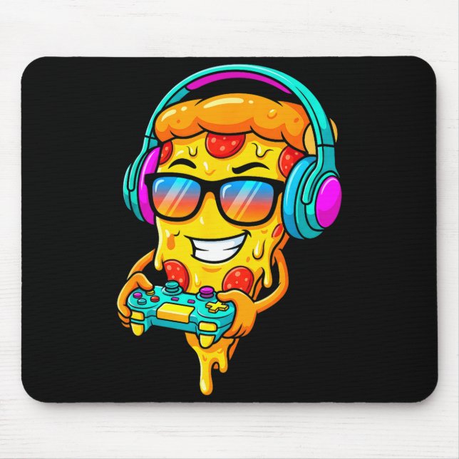 Tapis De Souris Gamer Zza Slice Video Gaming Boy Enthusiast Gamer  (Devant)