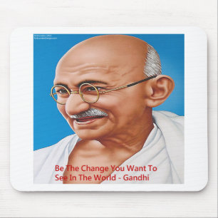 Tapis De Souris Gandhi & Be The Change Quote