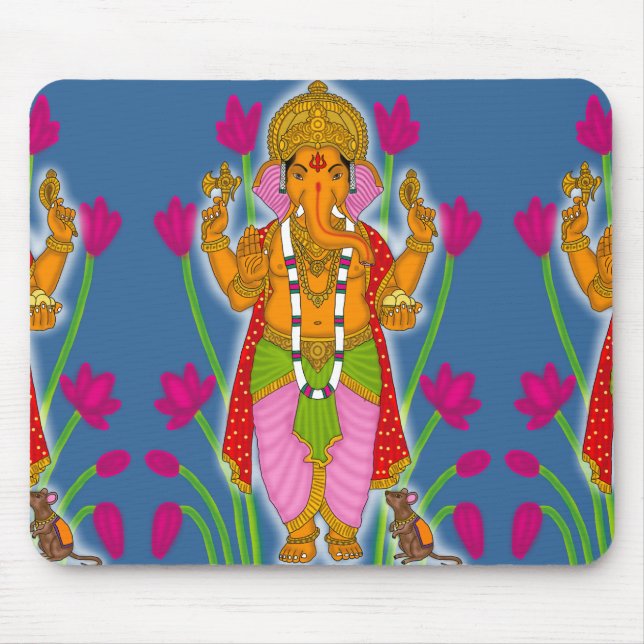 Tapis De Souris Ganesha Mouse Pad, Phone Case & Keyring Set (Devant)