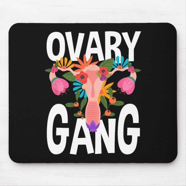 Tapis De Souris Gang Uterus Ovarien féminisme féministe (Devant)